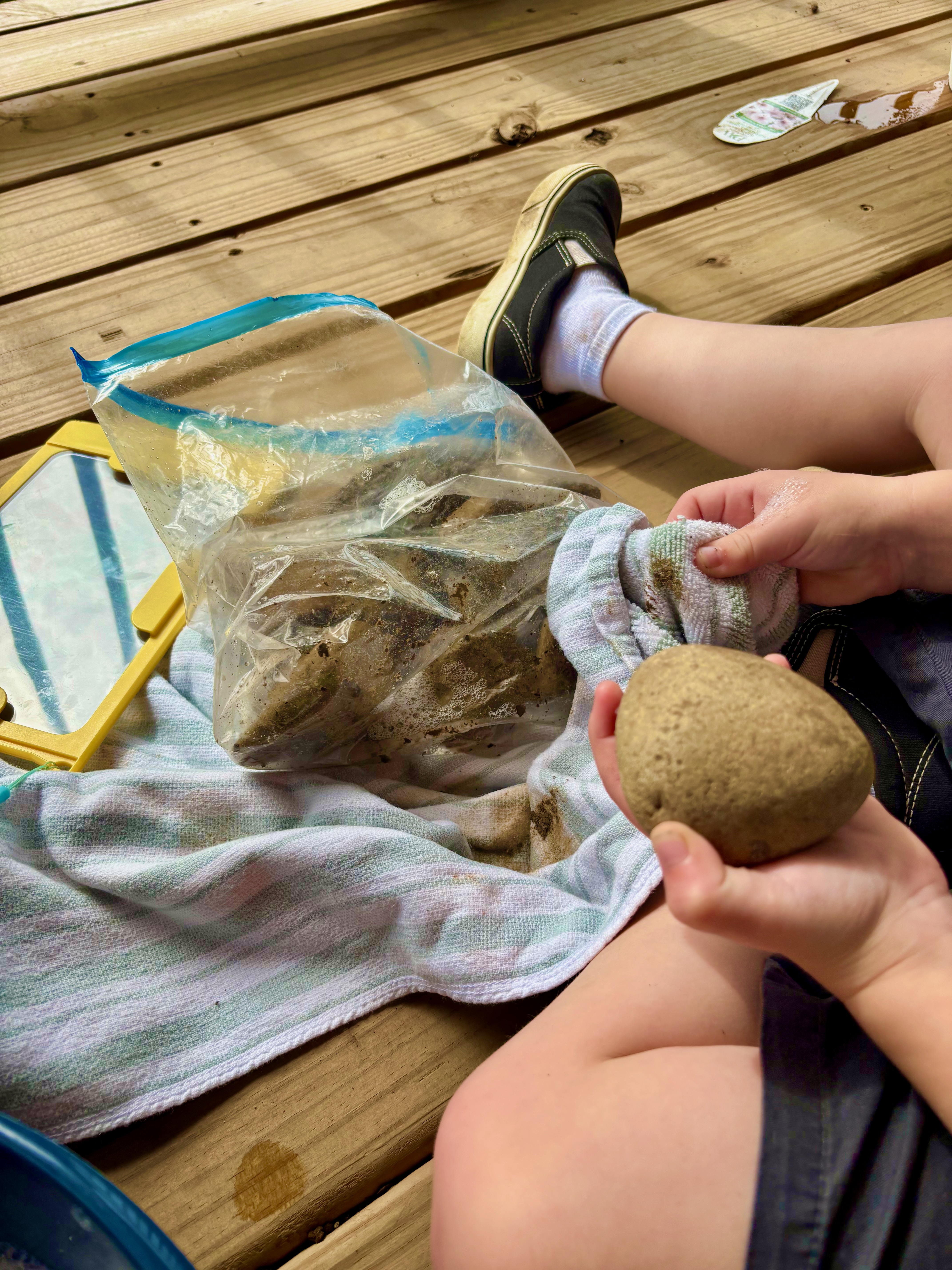 Rocks and muddy water